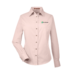 Harriton Ladies Easy Blend Long-Sleeve Twill Shirt with Stain-Release / Thumbnail