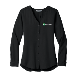 Women's Long Sleeve Button-Front Blouse / Thumbnail
